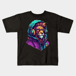 Cyberpunk Lion Kids T-Shirt